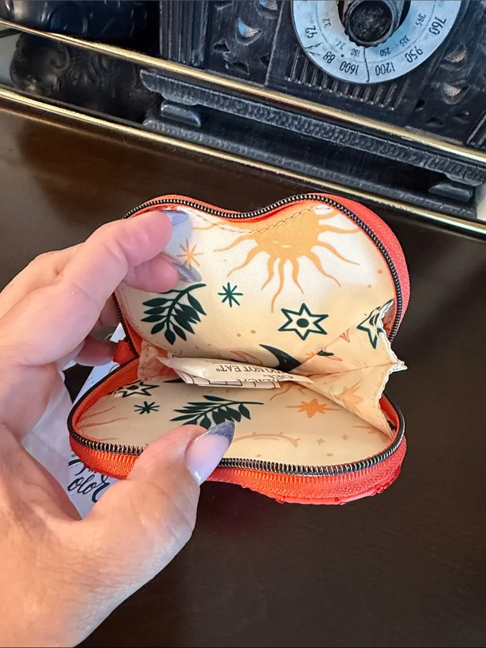 lug Heart Coin Pouch - papaya